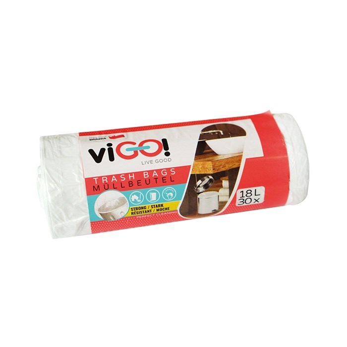 sáčky na odpadky 18 l bílé 30 ks / 45x50 cm 6 my viGO!