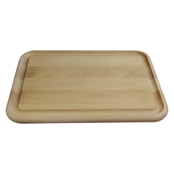 Dřevěné prkénko, 45 x 30 x 1,9 cm, s drážkou